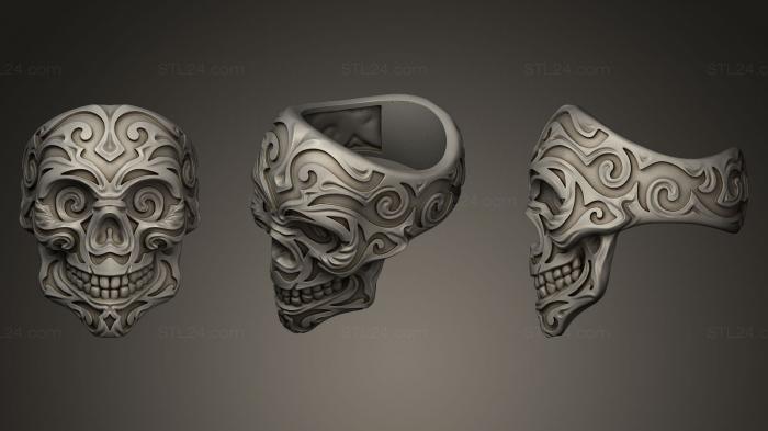 Jewelry rings (Enamel Scull, JVLRP_0015) 3D models for cnc